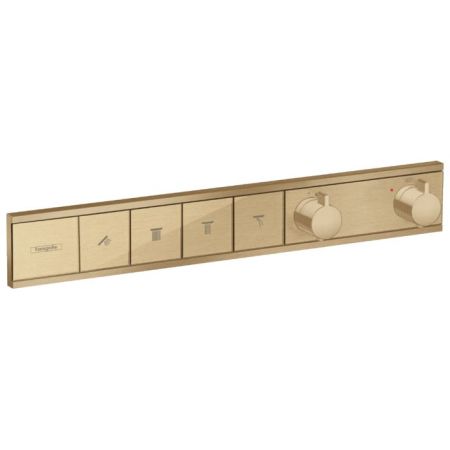 Смеситель для душа, Hansgrohe, Raindance Select, на 4 потребителя, тип открывания воды-вентильный, с кнопками ручной душ, PowderRain, Waterfall, Rain (широкая струя), кнопка включения/выключения Select, тип регулирования воды-термостатический картридж, мо, артикул 15382140