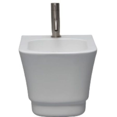 White Ceramic Idea, подвесное биде c крепежом, 51x34x28h см, цвет белый глянцевый, артикул W1000401