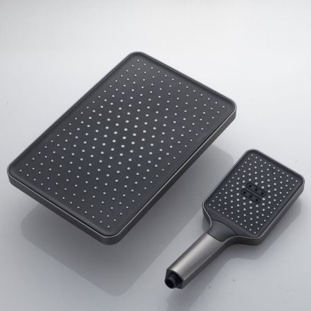 Душевая система Shevanik S4536T, оружейная сталь