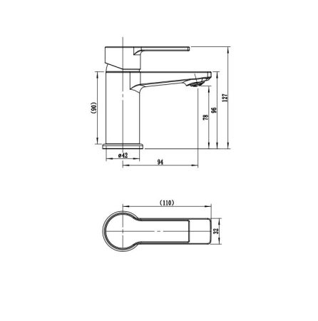 Смеситель для умывальника RUSH MADEIRA (MA3245-11), артикул MA3245-11
