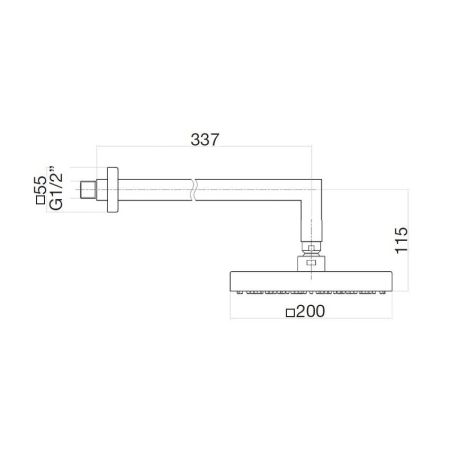 Верхний душ Webert AC0840015, хром, артикул AC0840015