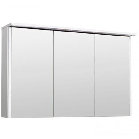 Зеркальный шкаф Runo Лира 105 4620750028435 с подсветкой Белый