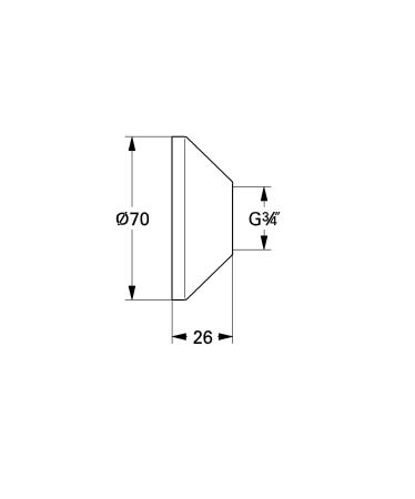 Розетка GROHE 0221000M, артикул 0221000M