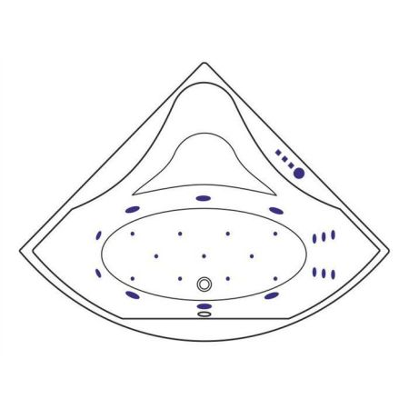 Ванна EXCELLENT Glamour 150x150 "ULTRA" (бронза), артикул WAEX.GLA15.ULTRA.BR