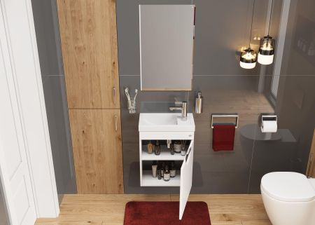 Тумба Onika Комо 45 подвесная, белая (ум. Фостер 45), артикул 104507