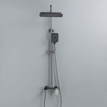 Душевая система Shevanik S4536T, оружейная сталь