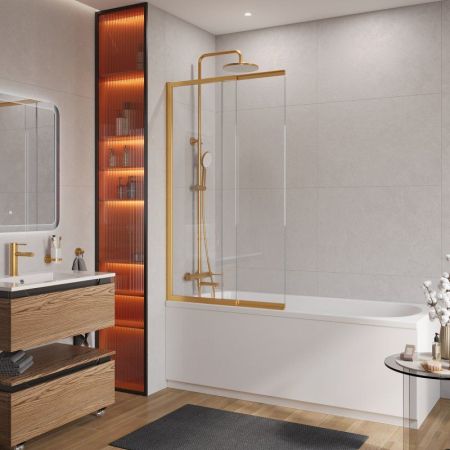 SLIDER-FIX-VF-11-90/150-C-NERO Душевая шторка на ванну, артикул SLIDER-FIX-VF-11-90/150-C-NERO