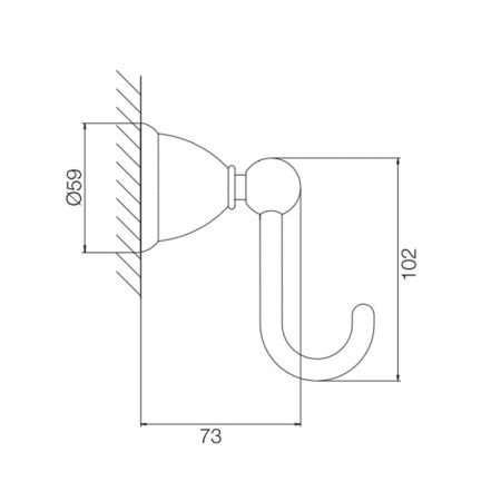 Fima Carlo Frattini Accessori Крючок, подвесной, цвет: золото, артикул F6044/1OR