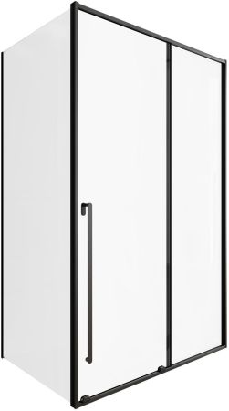 Душевой уголок Allen Brau Fantasy 130x100 3.11007.31 + 3.11014.31 черный матовый, артикул 3.11007.31 + 3.11014.31