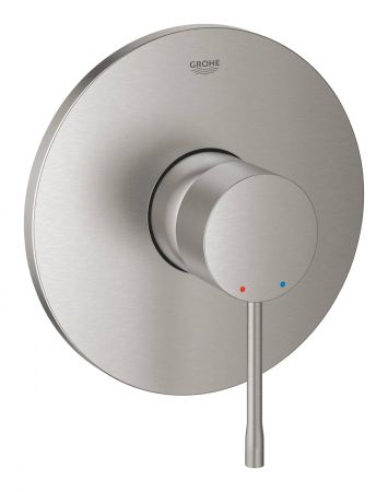 Смеситель однорычажный для душа GROHE Essence, круглая розетка, суперсталь (24057DC1), артикул 24057DC1