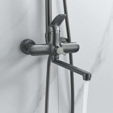 Душевая система Raffine F3685T, оружейная сталь