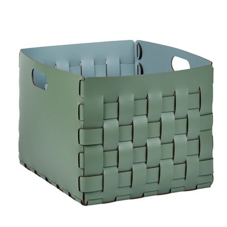ADJ Корзинка Bottega, 35x40xH30 см., цвет: эвкалипт/небесный, артикул 1048.60/50