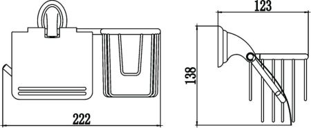 Держатель для туалетной бумаги и освежителя Savol S-L03151, хром, артикул S-L03151