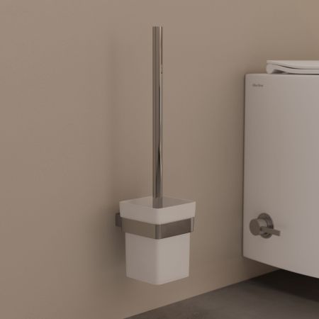 Ершик для унитаза Allen Brau Infinity 6.21008-00 белый/хром, артикул 6.21008-00