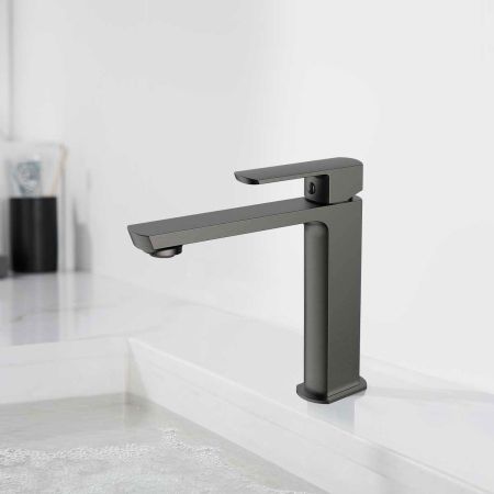 Смеситель для раковины Next VBF-1N1GM однорычажный, вороненная сталь, артикул VBF-1N1GM