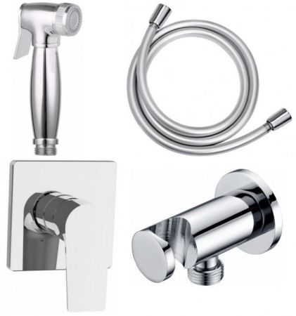 Набор смесителя с гигиеническим душем Aquanet Static 1.02 (с внутренней частью), артикул 00257145