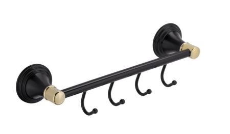 Крючки для полотенец Fixsen Luksor FX-71605-4B Черный Золото, артикул FX-71605-4B
