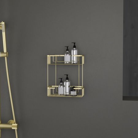 Полка двойная Timo Saona золото матовое (13083/17), артикул 13083/17