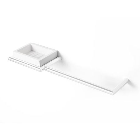 3SC Guy Полотенцедержатель и мыльница слева, подвесная, композит Solid Surface, цвет: белый матовый/белый матовый, артикул GU10SXBO