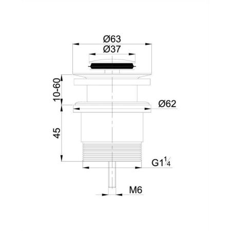 Донный клапан для умывальника, клик-клак A47CR (хром)