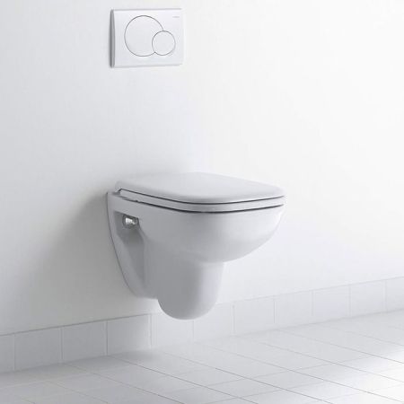 Унитаз, Duravit, D-Code, традиционный (с закрытым смывным краем), тип установки-подвесной, ширина, мм-350, глубина, мм-480, высота, мм-340, форма чаши-прямоугольная, выпуск-горизонтальный, без декора, материал-керамика, сиденье-в комплект не входит (приоб, артикул 22110900002
