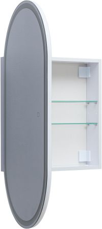 Зеркальный шкаф Aquanet Монте 50 белый, с LED подсветкой, артикул 00344787