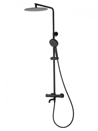 Душевая система с термостатом WONZON & WOGHAND STICK, Черный матовый (WW-88739903-MB), артикул WW-88739903-MB