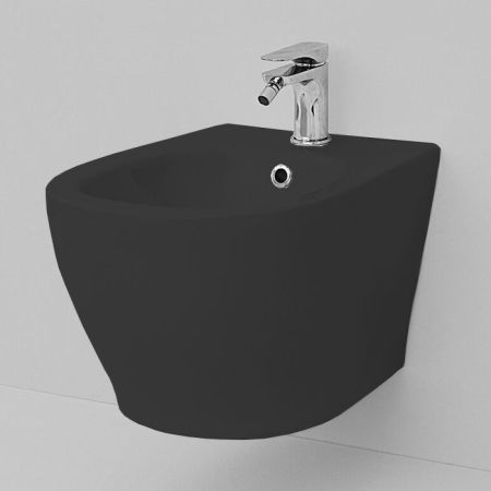 Artceram TEN Биде подвесное 52х36см, 1 отв под смеситель, цвет: черный матовый, артикул TEB004 17 00