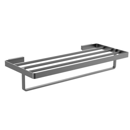 Полотенцедержатель с полкой WONZON & WOGHAND LOTTE, Темный графит (WW-8381A-BGM), артикул WW-8381A-BGM