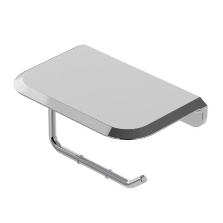 LINER-PHM-GM Держатель для туалетной бумаги с полочкой, исполнение оружейная сталь, артикул LINER-PHM-GM