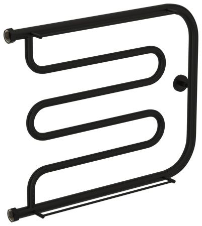 Полотенцесушитель водяной "Лира+" 2П 500х650 Н. Г. 1" (Матовый Чёрный)