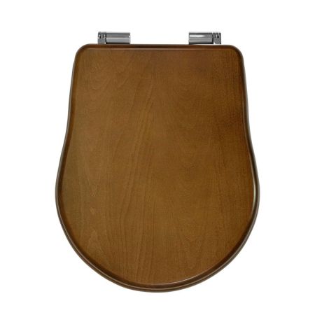 BELLA Крышка/сиденье унитазa Lux, с системой Microlift, цвет Noce /хром, артикул 20677