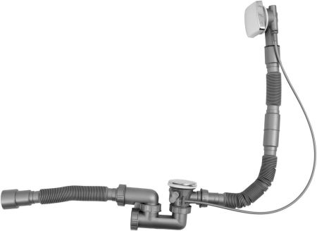 Слив-перелив для ванны Aquanet хром, п/а для ванны 80 см, квадрат, артикул 00339431