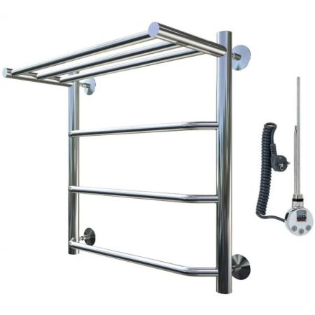 Электрический полотенцесушитель Тругор Браво 1 элТЭН 60x60 с полкой Хром