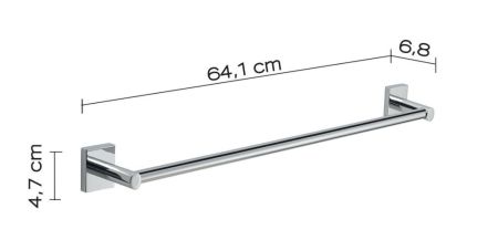 Gedy Fuji, полотенцедержатель, длина 64.1 см, цвет хром, артикул FJ21/60(13)