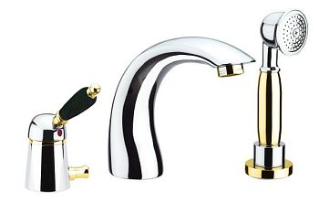 Смеситель на борт ванны Fiore IMPERIAL BLACK 89CO5105, хром/золото