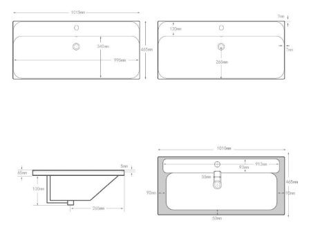 Раковина Aquanet Flash 100