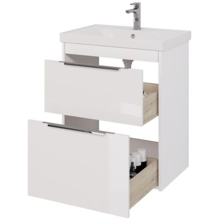 Тумба с раковиной подвесная/напольная Dreja Prime 70 см, белый, артикул 99-9301-com