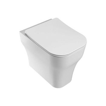 Olympia Synthesis Eco, напольный безободковый унитаз 52x36xh42 см, цвет черный глянцевый