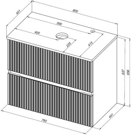 Тумба под раковину Aquanet Джейн 80 белый матовый, артикул 00313286