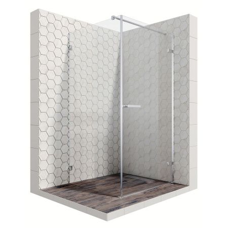 Душевой уголок Ambassador Abner 10011102R-ST7, квадратный, линейный трап, 100х100