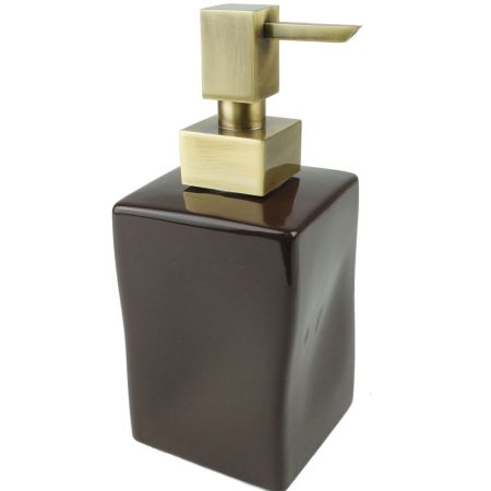 Stil Haus Prisma, настольный керамический дозатор Prisma, цвет бронза - коричневая керамика, артикул 795(25-MA)
