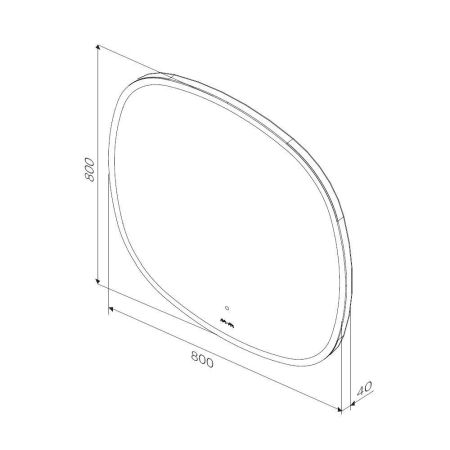 M8FMOX0801WGS Зеркало универсальное с контурной LED-подсветкой, ИК- сенсором, квадрат, 80 см, артикул M8FMOX0801WGS