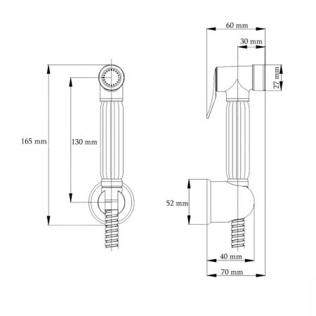 Лейка для гигиенического душа Splenka S460.03, хром