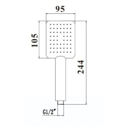 Душевая лейка Savol S-FSP01H, черный, артикул S-FSP01H
