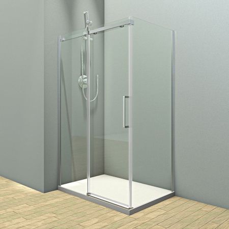 Душевой угол Veconi Rovigo RV-071, 1600х1000х1950, хром, стекло прозрачное, артикул RV071-160100PR-01-19C4