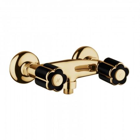 Bongio Fleur Noir Смеситель для душа, цвет золото/черный фарфор, артикул 12523OR00
