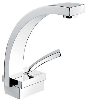 Emmevi Antef, смеситель с донным клапаном "click-clack" для раковины, цвет хром