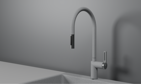 Смеситель для кухни GRANULA с выдвижным изливом (8172, БАЗАЛЬТ), артикул 8172, БАЗАЛЬТ