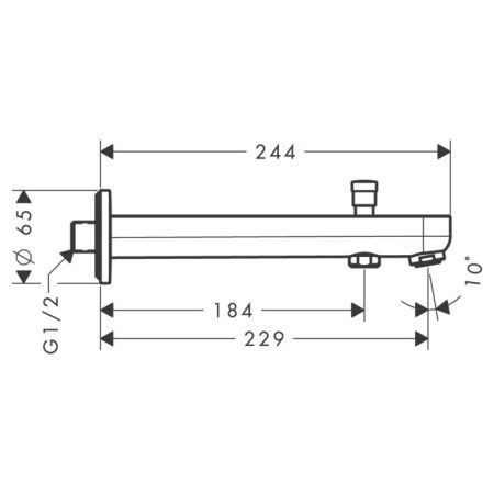 HG Metris S Излив на ванну 228 мм, цвет: хром HG Metris S Излив на ванну 228 мм, цвет: хром